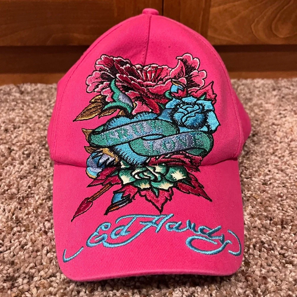 VINTAGE Y2K Ed Hardy True‎ Love Colorful Cap